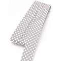 buttinette Biais en coton "pois", gris clair/blanc, largeur : 2 cm, longueur : 5 cm