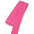 buttinette Baumwoll-Schrägband "Punkte", pink-weiss, Breite: 2 cm, 5 m
