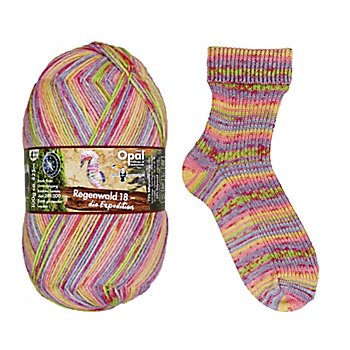 Opal laine à chaussettes, 'forêt équatoriale- Sophia'