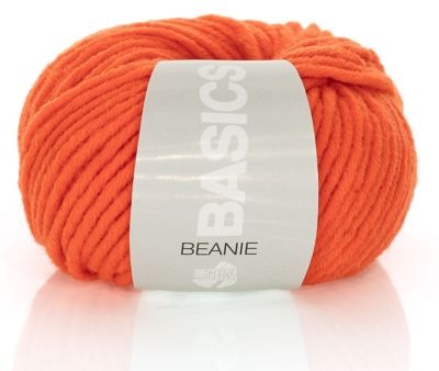 Lana Grossa Basics Beanie &ndash; Schurwollmischgarn, orange