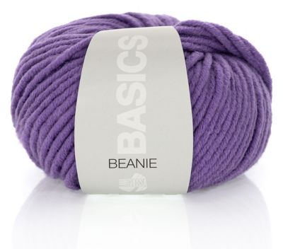 Lana Grossa Basics Beanie &ndash; Schurwollmischgarn, lila