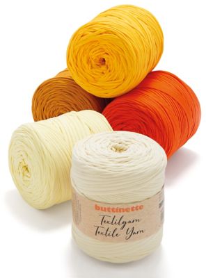 buttinette textielgaren, geel/oranje, 750 g