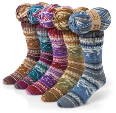 Woll Butt Socke 6-fach Color