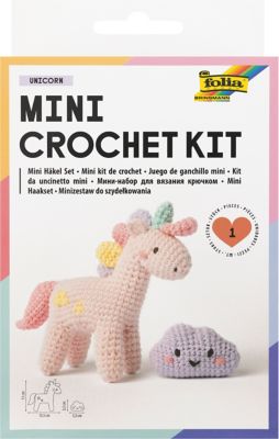 folia Mini-Häkel-Set 'Einhorn mit Wolke'