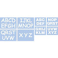 buttinette Schablone "Alphabet", 29,5 x 20 cm und 20 x 15 cm, 8 Stück
