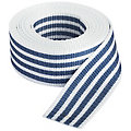 buttinette Sangle pour sacs "rayures", blanc/bleu marine, largeur : 4 cm, longueur : 3 m