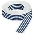 buttinette Sangle pour sacs "rayures", blanc/bleu marine, largeur : 2,5 cm, longueur : 3 m