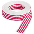 buttinette Sangle pour sacs "rayures", blanc/rose vif, largeur : 2,5 cm, longueur : 3 m