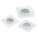 buttinette Fermoirs magnétiques pour sacs, argent/transparent, dim. : 15 + 19 mm Ø, 3 pièces