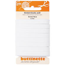 buttinette Gummiband 'Standard-Elastik', weiß, Breite: 10 mm, Länge: 10 m