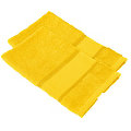 buttinette Serviettes invité à broder en tissu éponge, jaune soleil, 2 pièces