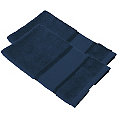 buttinette Serviettes invité à broder en tissu éponge, bleu marine, 2 pièces