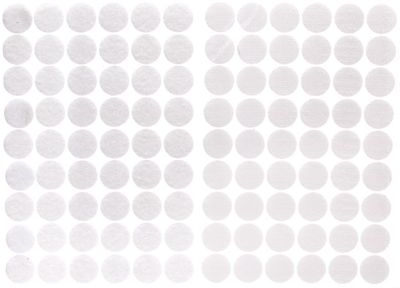buttinette Klettverschlusspunkte, selbstklebend, weiß, 20 mm Ø, 54