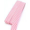 buttinette Baumwoll-Schrägband "Vichykaro", rosa-weiß, Breite: 2 cm, 5 m