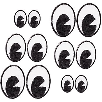 buttinette Écussons 'yeux', 1,5 – 2,9 cm, 12 pièces