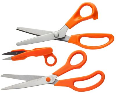 Ciseaux cranteurs Fiskars - 15 ciseaux + support en bois - Ciseaux