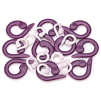 buttinette Set de marqueurs de mailles, violet/lilas, ouvert, 24 pièces
