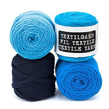 buttinette Fil textile, tons bleus, 1000 g