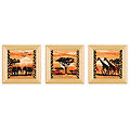 Stickbilder "Afrika", 8 x 8 cm, 3er-Set