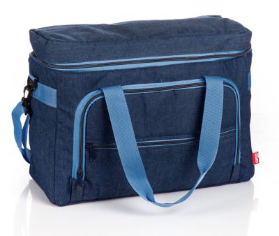 Prym Valise à roulettes pour machine à coudre, bleu jeans, dim. : 44 x 22 x  36 cm