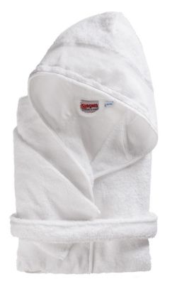 buttinette Peignoir à capuche enfant, 7/8A, blanc