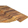 Tissu coton à impression numérique "mur en bois", marron