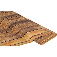 Tissu coton à impression numérique 'mur en bois', marron