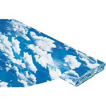 Baumwollstoff-Digitaldruck 'Wolkenhimmel', Serie Ria, blau-color