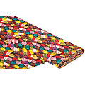 Tissu coton à impression numérique "aspect crochet", multicolore