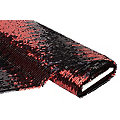 Tissu à paillettes "pluie d&apos;or", rouge/noir