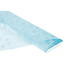 Tissu organza 'cristal' avec des paillettes, turquoise