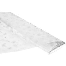 Tissu organza 'cristal' avec des paillettes, blanc
