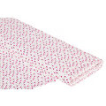 Tissu coton "mini-cœurs", rose/rose vif