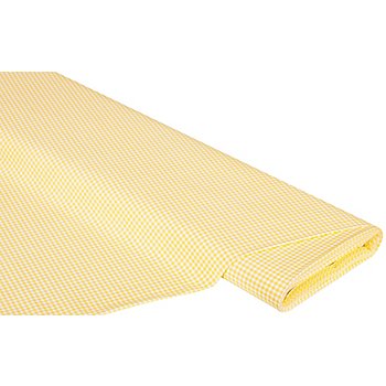 Tissu coton 'carreaux vichy', jaune/blanc