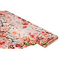 Tissu coton à impression numérique "roses", tons roses