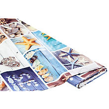 Linge de table épongeable - toile cirée 'photographies maritimes', bleu multicolore