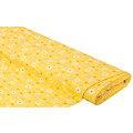 Tissu coton "fleurs & lignes", jaune multicolore