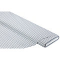 Tissu coton "carreaux vichy", 5 x 5 mm, gris/blanc