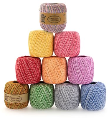 12 Couleurs Fil de coton Crochet Tissage Fil de coton Doux Chaud