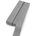 buttinette Biais en coton, gris, largeur : 2 cm, longueur : 5 m