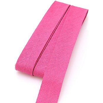 buttinette Baumwoll-Schrägband, pink, Breite: 2 cm, Länge: 5 m