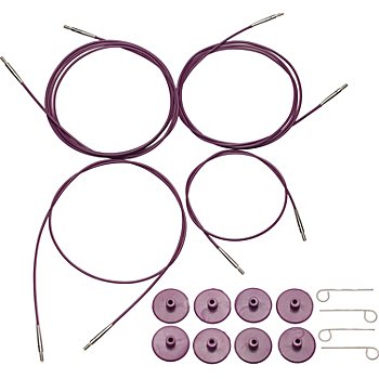 Knit Pro Set de câbles pour aiguilles circulaires, pour 60 cm, 80 cm, 120 cm et 150 cm