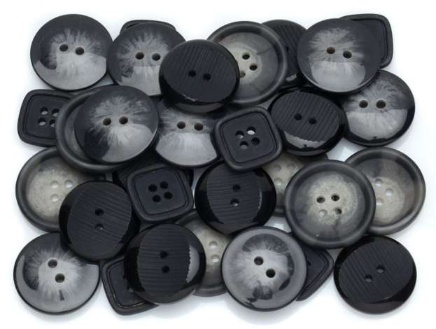 buttinette Druckknöpfe zum Annähen, silber und schwarz, Grösse: 30 mm Ø,  Inhalt: 4 Stück online kaufen