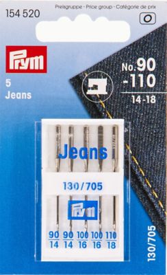 PRYM Aiguilles pour machine à coudre Jean Épaisseur 90-110, 5