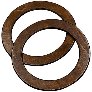 Taschengriffe aus Holz, 13,5 cm Ø, 1 Paar