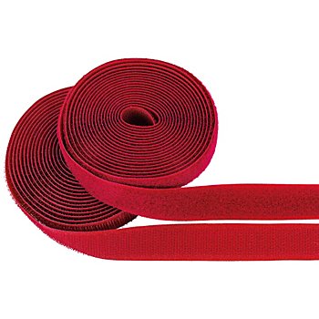 buttinette Klettverschlussband, zum Annähen, rot, Breite: 2 cm, Inhalt: je 3 m