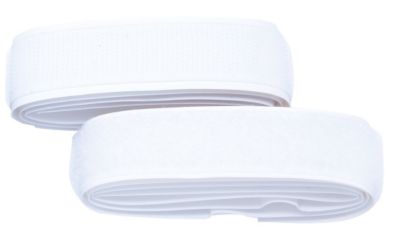 buttinette Ruban scratch, autocollant, blanc, largeur : 2 cm