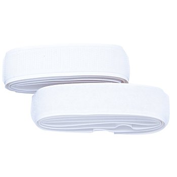 buttinette Klettverschlussband, selbstklebend, weiß, Breite: 2 cm, Inhalt: je 1 m