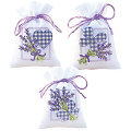 Geschenk- und Kräutersäckchen "Lavendelherzen", 3er-Set