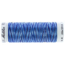 Mettler Fil à coudre poly sheen multi, grosseur : 40, 200 m, bleu multicolore